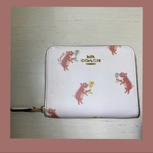 Coach White Wallet with Cute Piggy Prints